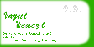 vazul wenczl business card